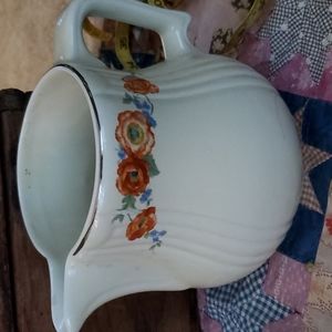 Beautiful Halls vintage floral  pitcher